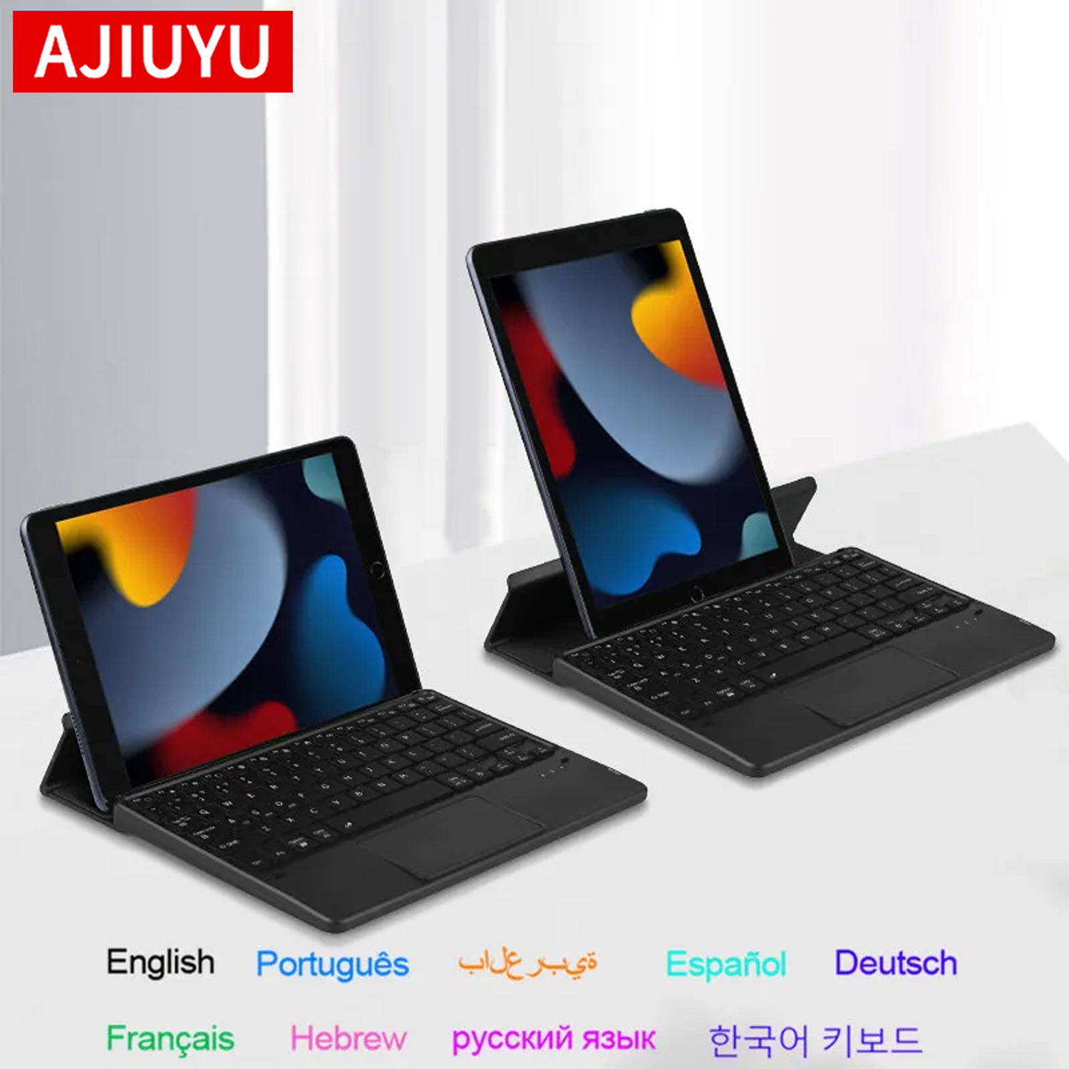 Windows Tablet Accessories - AJIUYU Folding Bluetooth Keyboard Touchpad Backlight