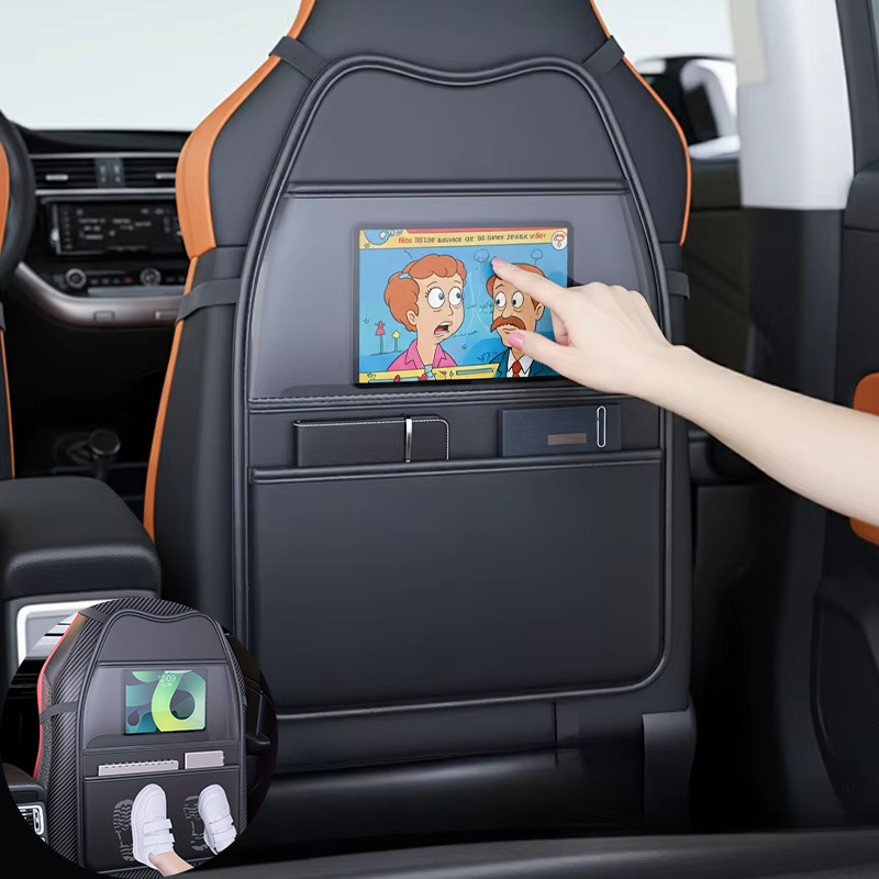 Toddler Tablet Accessories - High-end PU Leather Car Seat Kick