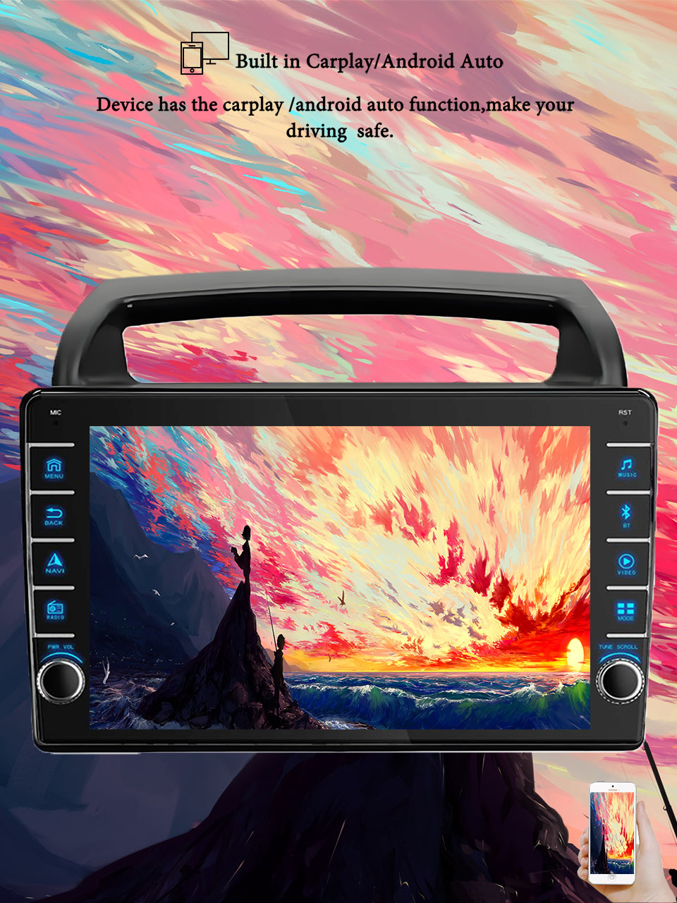 Tablet Danish Mobile & Accessories Faisalabad - 8G+128G Android 14 For Kia Carnival