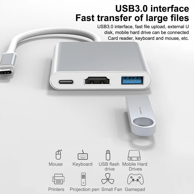 3 in 1 USB Type C Hub to 4K HD - Samsung Tablet With Accessories recension och pris