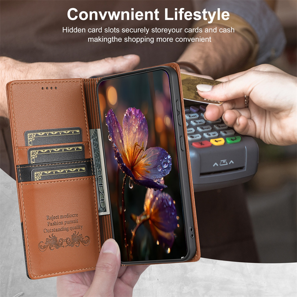Luxury  Flip Leather RFID Wall - Xiaomi Redmi Note 13 recension och pris