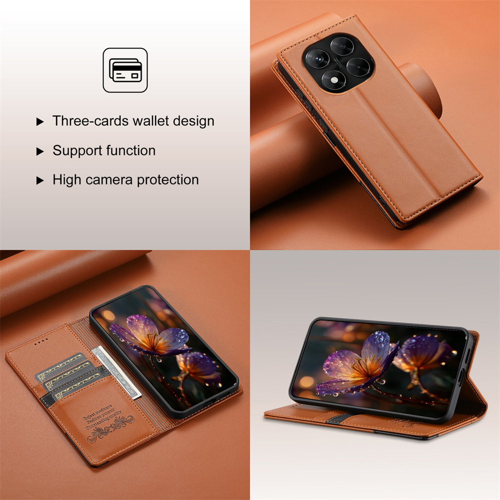 Luxury  Flip Leather RFID Wall - Xiaomi Redmi Note 13 recension och pris
